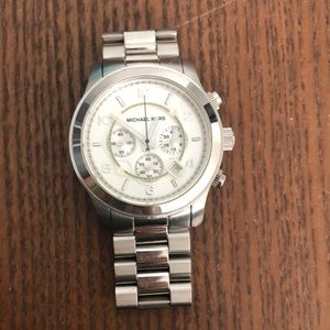 Michael Kors Silver tone Oversized watch